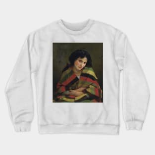 Frileuse by William-Adolphe Bouguereau Crewneck Sweatshirt